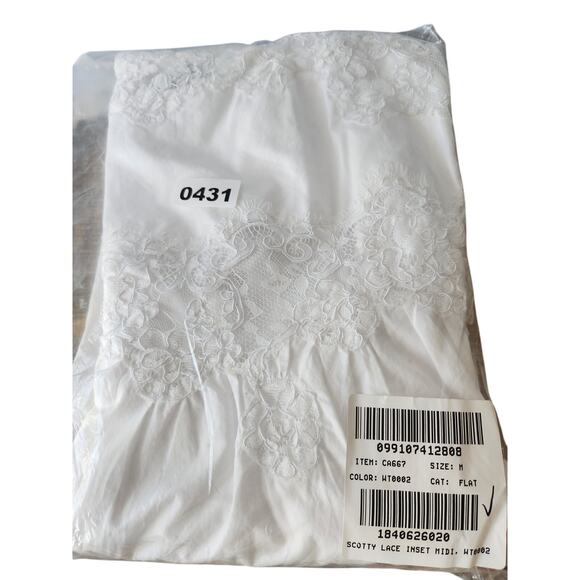 NWT J. Crew Philomena Dress Cotton Poplin Lace Dress Bridal Shower White M *Flaw - Picture 13 of 13